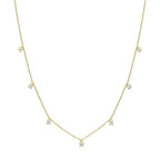 Diamonfire Four Claw Set Zirconia Station Necklace