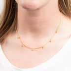 Diamonfire Four Claw Set Zirconia Station Necklace