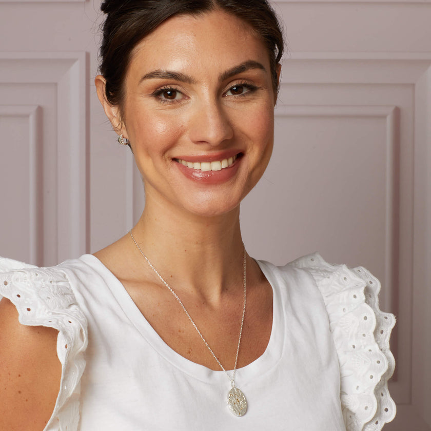 Laura Ashley Silver Broadoak Mini Hoop Earrings