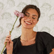 Laura Ashley Silver Thornage Flowers Necklace