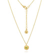 Collier pendentif Luna mono-disque péridot