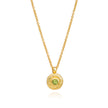 Collier pendentif Luna mono-disque péridot