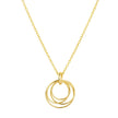 Hoop Cluster Rings Gold Chain Necklace