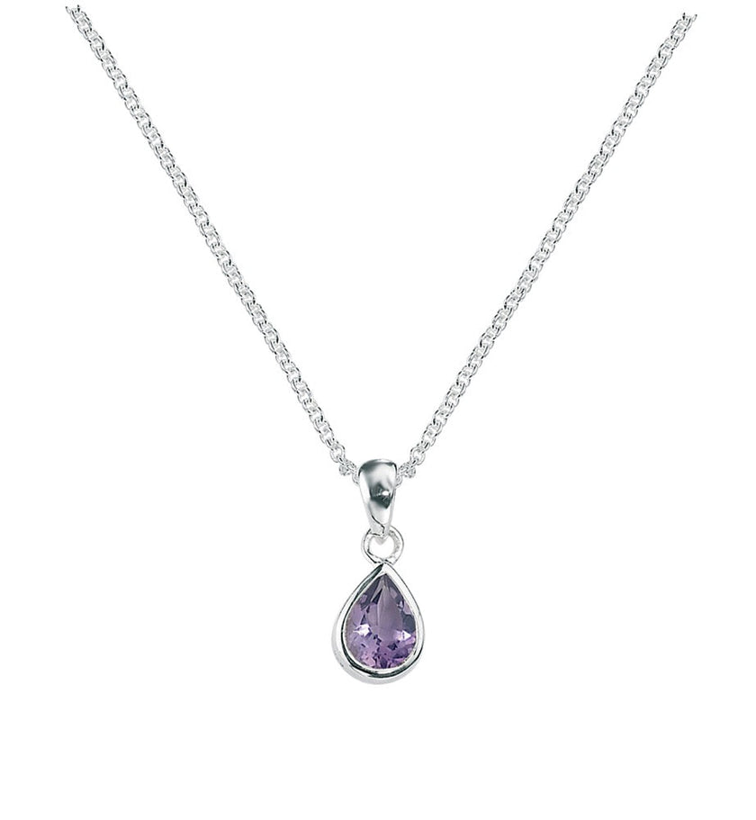Beginnings Amethyst Teardrop Pendant