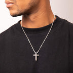 Fred Bennett Cross Pendant with Blue Sapphire Stone
