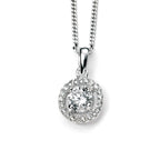 Beginnings Pave Set Cluster Pendant with Cubic Zirconia