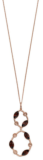 Beginnings Rose Gold Plated Smoked Topaz Crystal Pendant