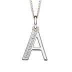 Beginnings Initial Pendant with CZ