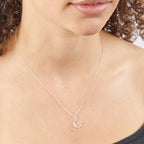 Beginnings Initial Pendant with CZ
