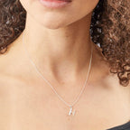 Beginnings Initial Pendant with CZ
