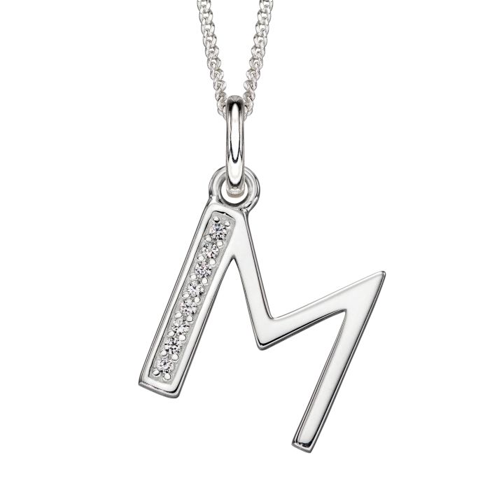 Beginnings Initial Pendant with CZ