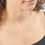 Beginnings Initial Pendant with CZ