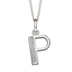 Beginnings Initial Pendant with CZ
