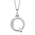 Beginnings Initial Pendant with CZ