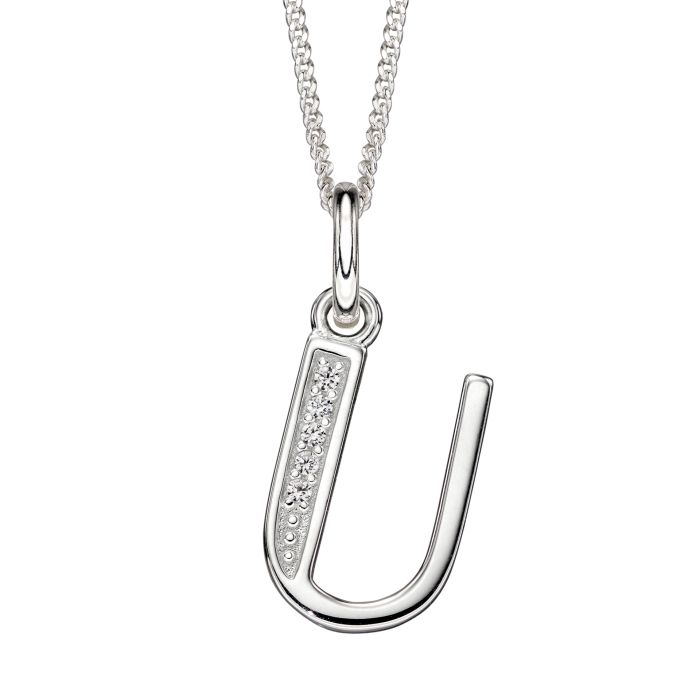 Beginnings Initial Pendant with CZ