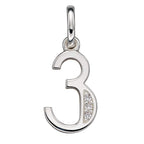Beginnings Number Pendant with CZ
