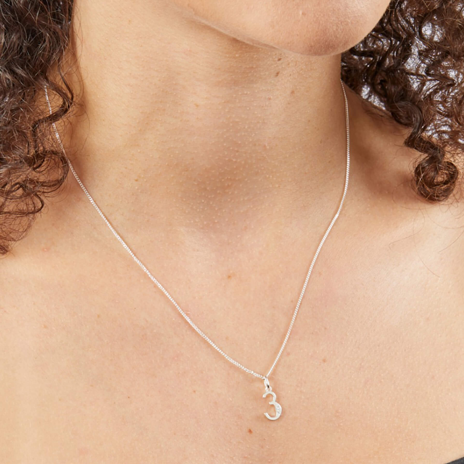 Beginnings Number Pendant with CZ