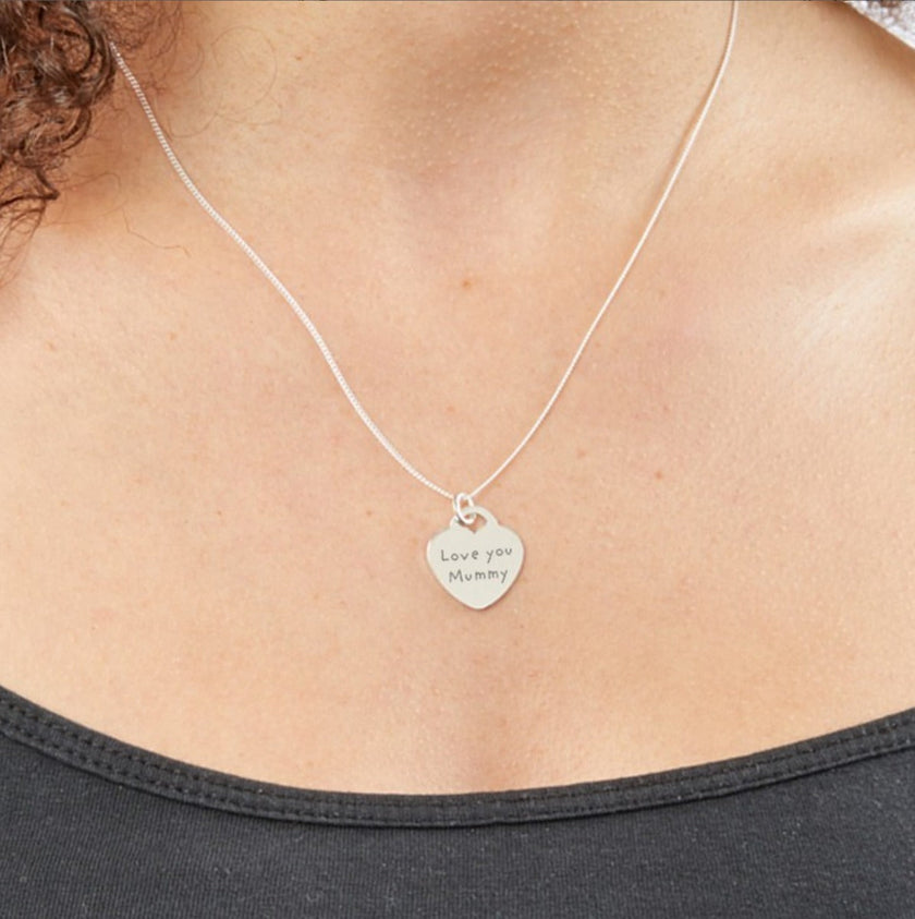 Beginnings Engravable Heart Pendant