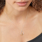 Beginnings Yellow Gold Plated Bee and Single Honeycomb Pendant
