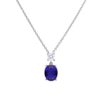 Diamonfire Oval Zirconia Drop Pendant