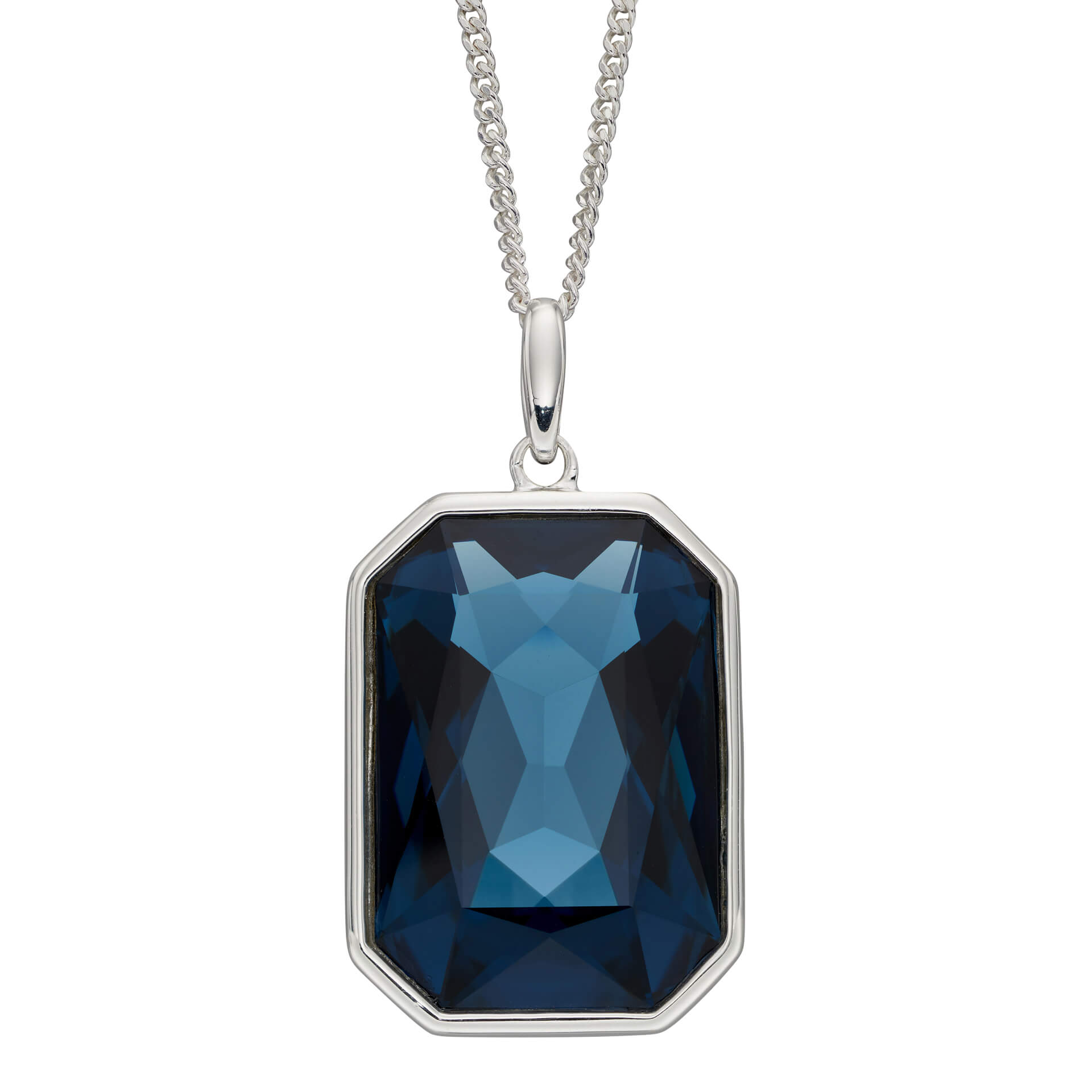 Beginnings Elongated Octagon Crystal Pendant