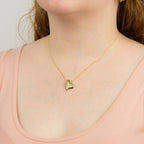 Beginnings Night Sky Inspired Heart Pendant with Yellow Gold Plating