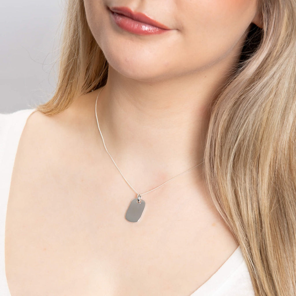 Beginnings Rounded Rectangle Tag Pendant