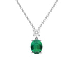 Diamonfire Oval Zirconia Drop Pendant