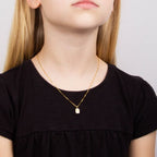 D For Diamond Rectangular Tag Pendant