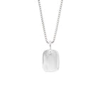 D For Diamond Rectangular Tag Pendant