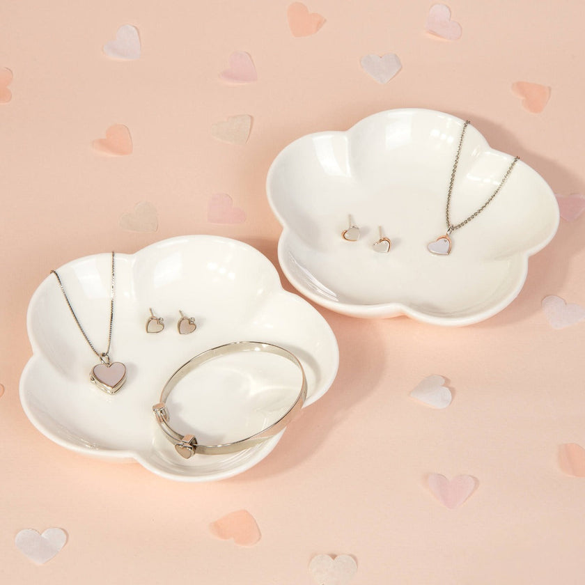 D For Diamond Mother of Pearl Heart Locket with Diamond