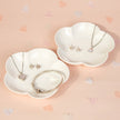D For Diamond Mother of Pearl Heart Stud Earrings with Diamond