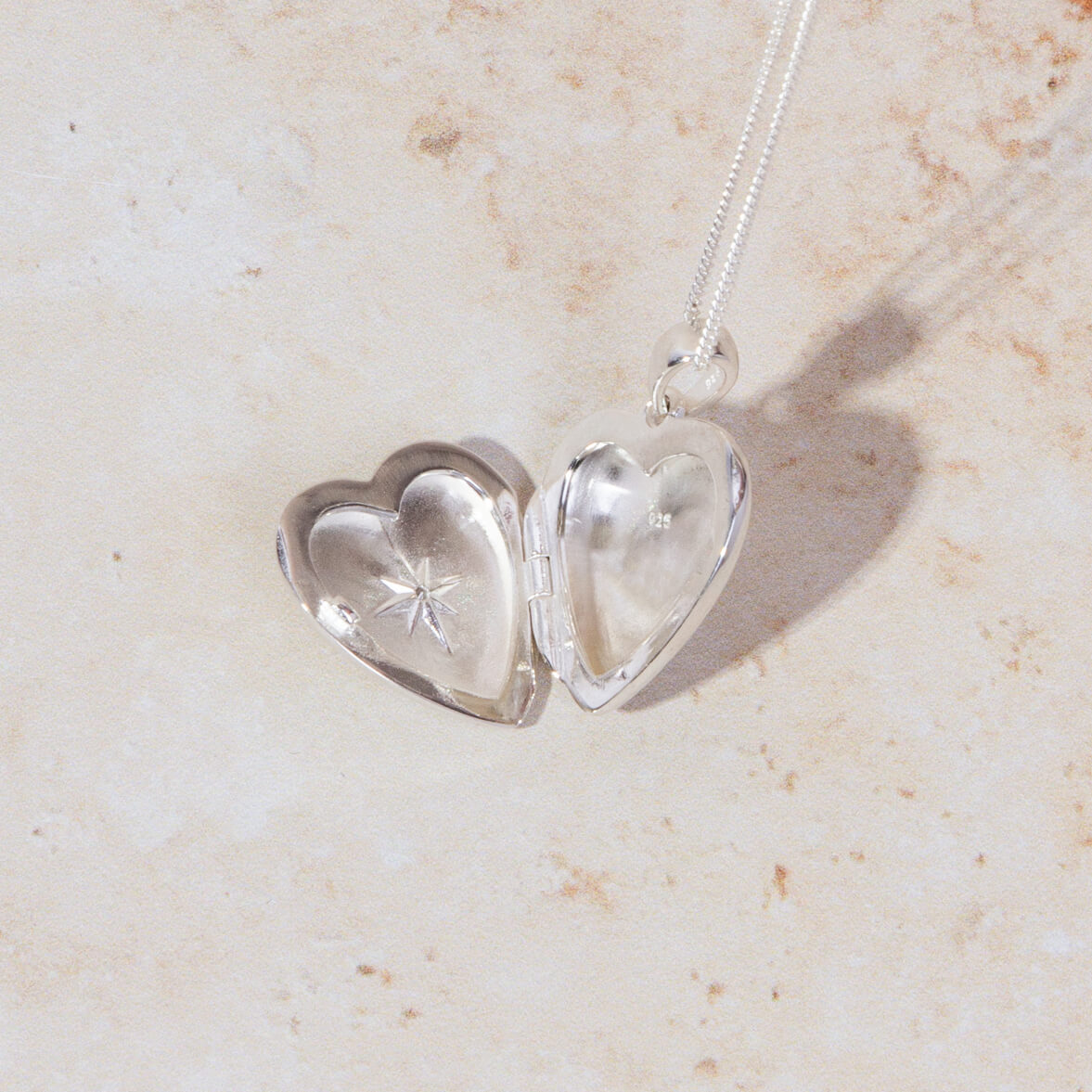 Beginnings Starburst Heart Locket Pendant