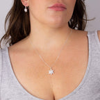 Beginnings Flower Pendant with Cubic Zirconia