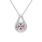 Diamonfire Teardrop Pink Zirconia Pendant