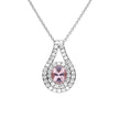 Diamonfire Teardrop Pink Zirconia Pendant