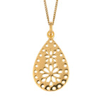 Beginnings Cut Out Lace Pattern Pendant