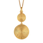 Beginnings Double Spiral Disc Drop Pendant