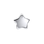 D For Diamond Pass-Through Star Pendant Charm with Diamond