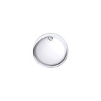 D For Diamond Pass-Through Round Pendant Charm with Diamond