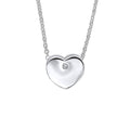 D For Diamond Pass-Through Heart Pendant Charm with Diamond
