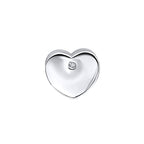 D For Diamond Pass-Through Heart Pendant Charm with Diamond