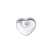D For Diamond Pass-Through Heart Pendant Charm with Diamond