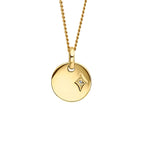 D For Diamond Round Pendant with Diamond Star