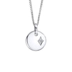 D For Diamond Round Pendant with Diamond Star