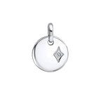 D For Diamond Round Pendant with Diamond Star
