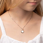 D For Diamond Round Spinner Pendant with Diamond