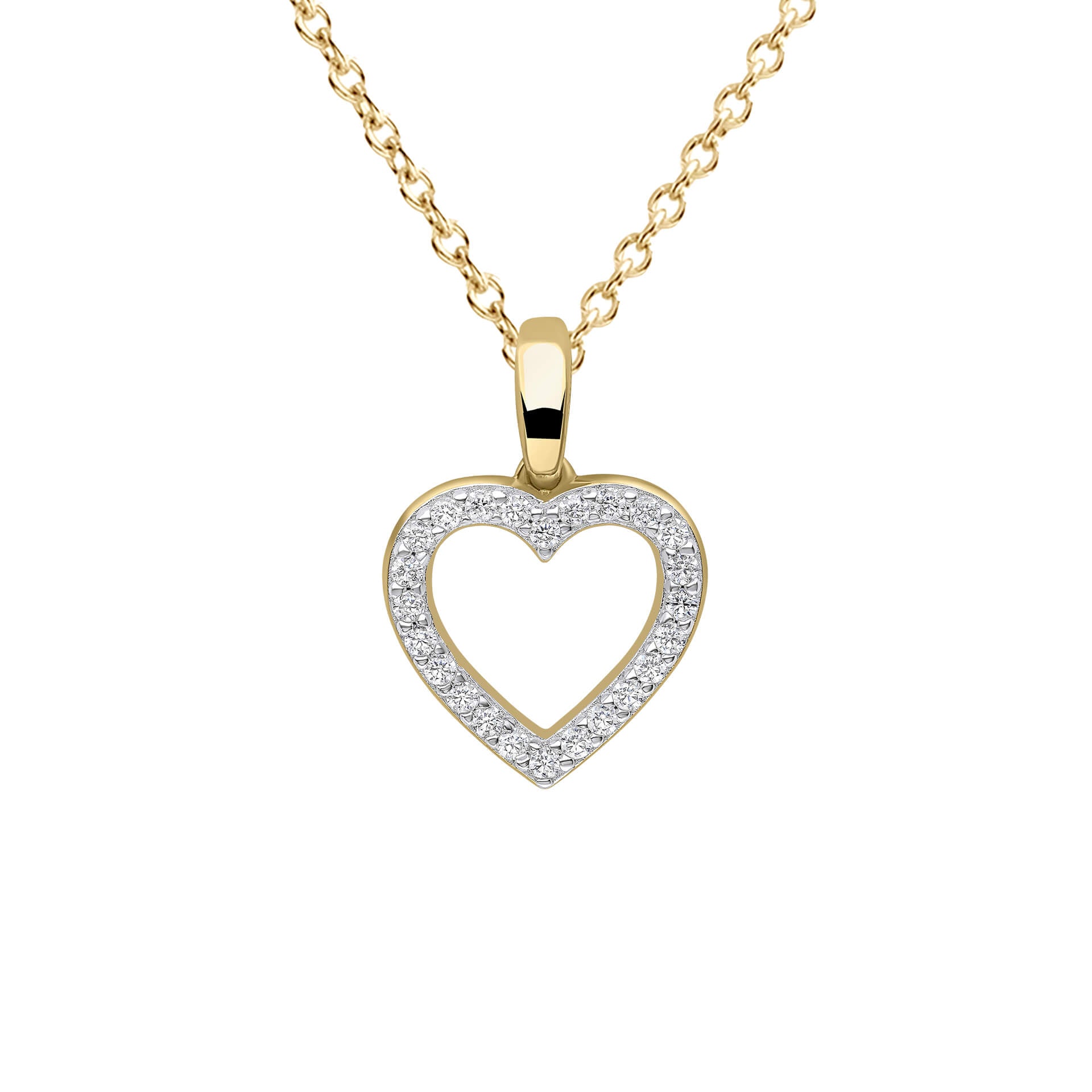 Diamonfire Pave Set Heart Pendant