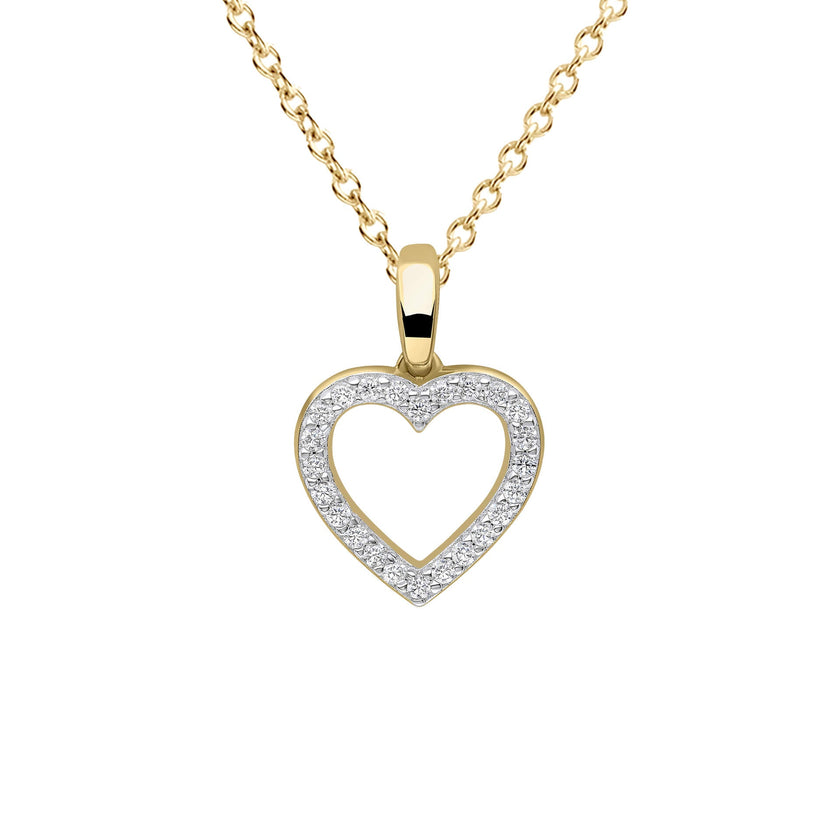 Diamonfire Pave Set Heart Pendant
