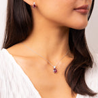 Diamonfire Oval Zirconia Drop Pendant